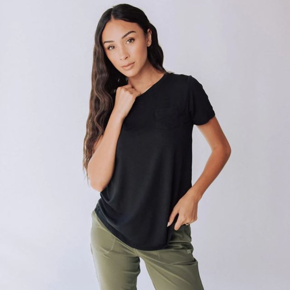Albion Fit, Basic Tee, Bamboo Black, Size XS
